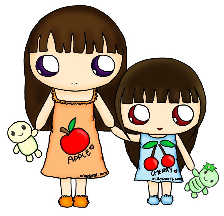 Kawaii Sisters by xiaoyenzi on DeviantArt - ClipArt Best - ClipArt Best