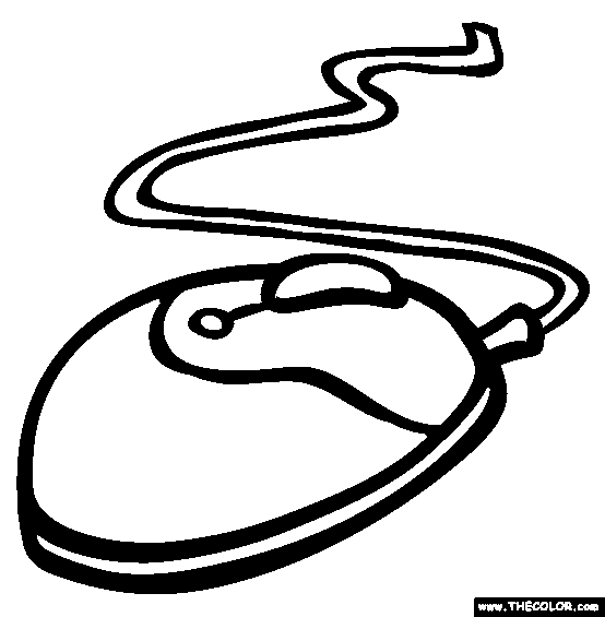 The Computer Mouse Coloring Page | Free The Computer Mouse Online ...