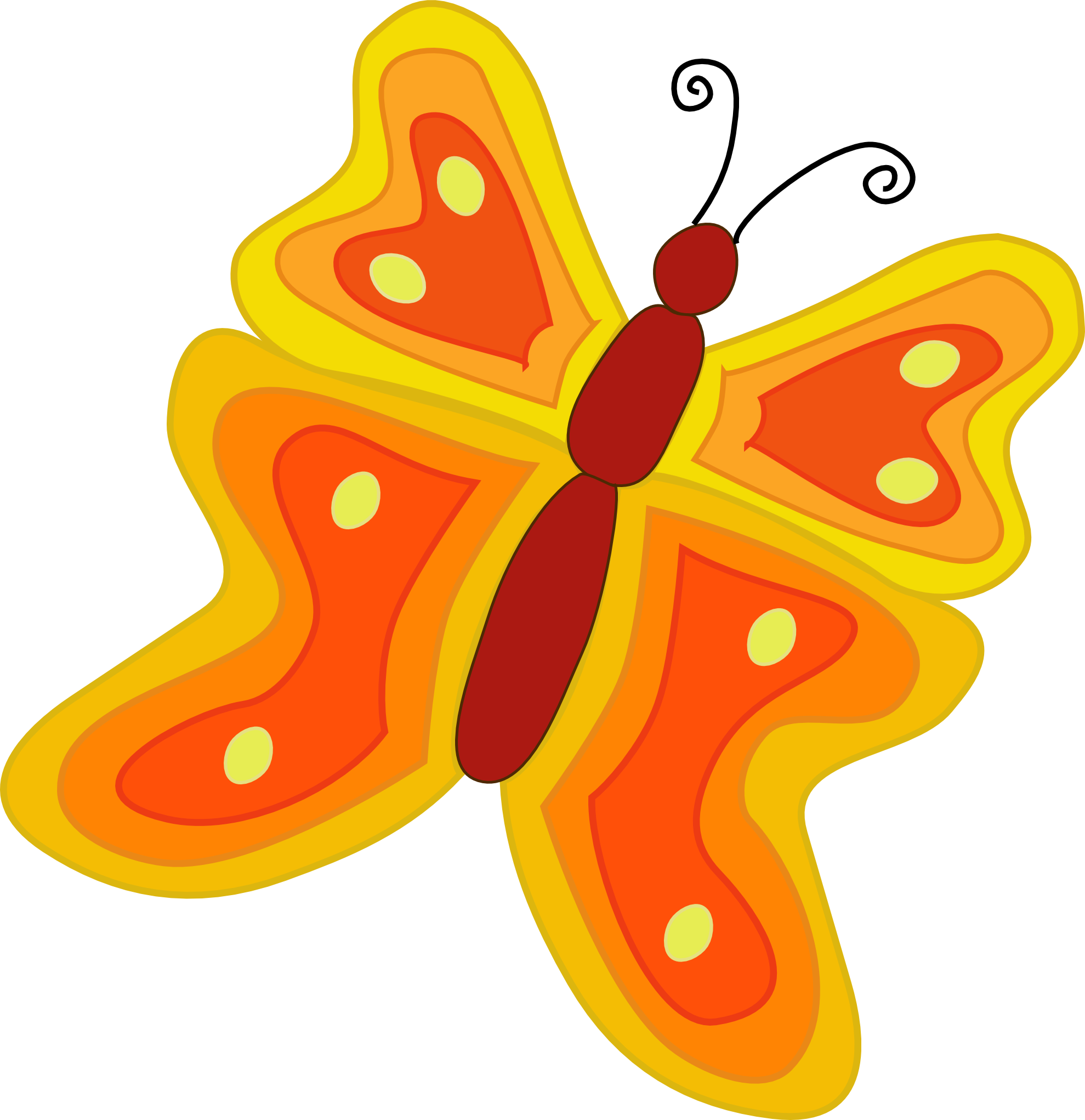 Clip Art: yellow and orange butterfly 2012 April ...
