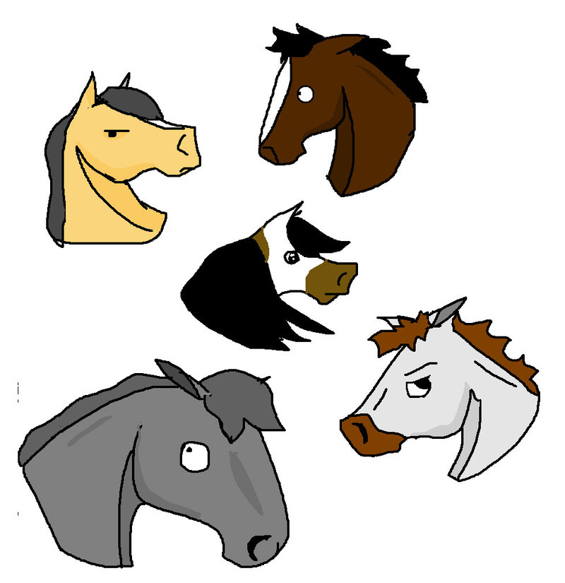 Random Cartoon Horse Emotions