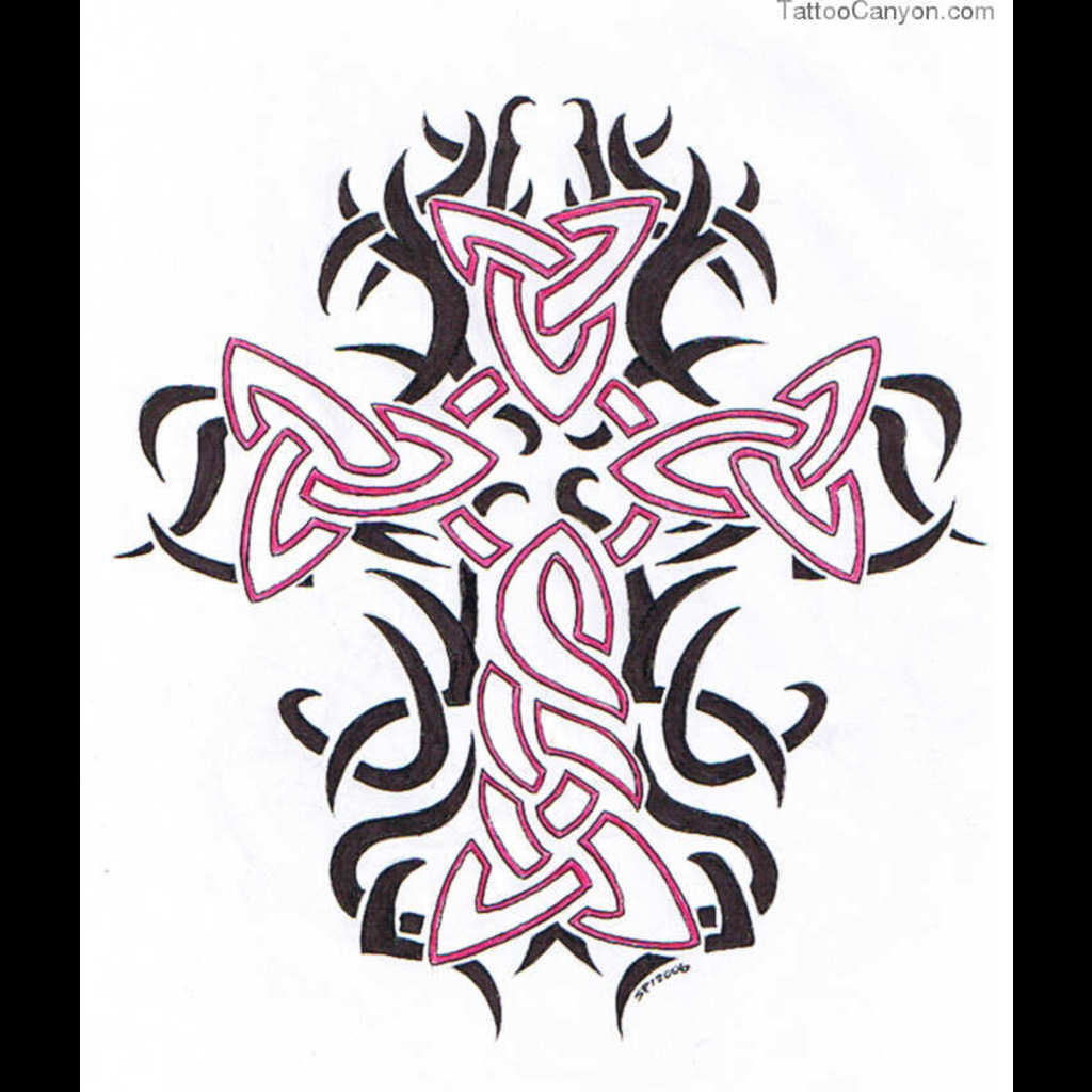 Celtic Tribal Cross Custom Tattoo Designs Sparrzs Portfolio Picture #
