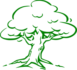 Green Oak Tree clip art - vector clip art online, royalty free ...