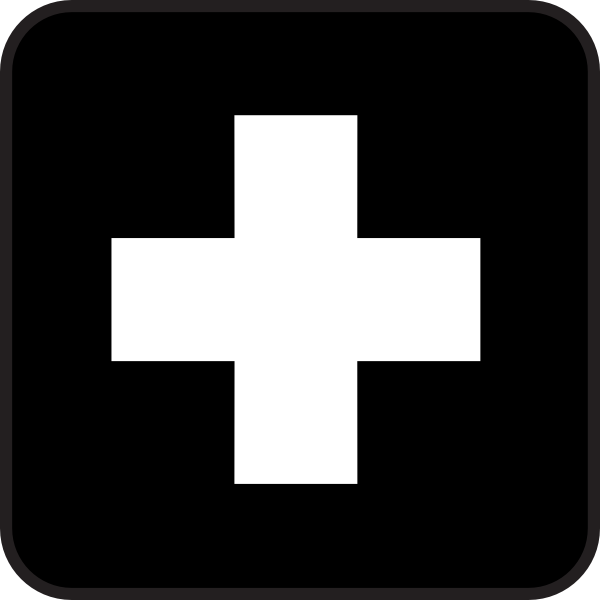 First Aid Map Sign clip art Free Vector