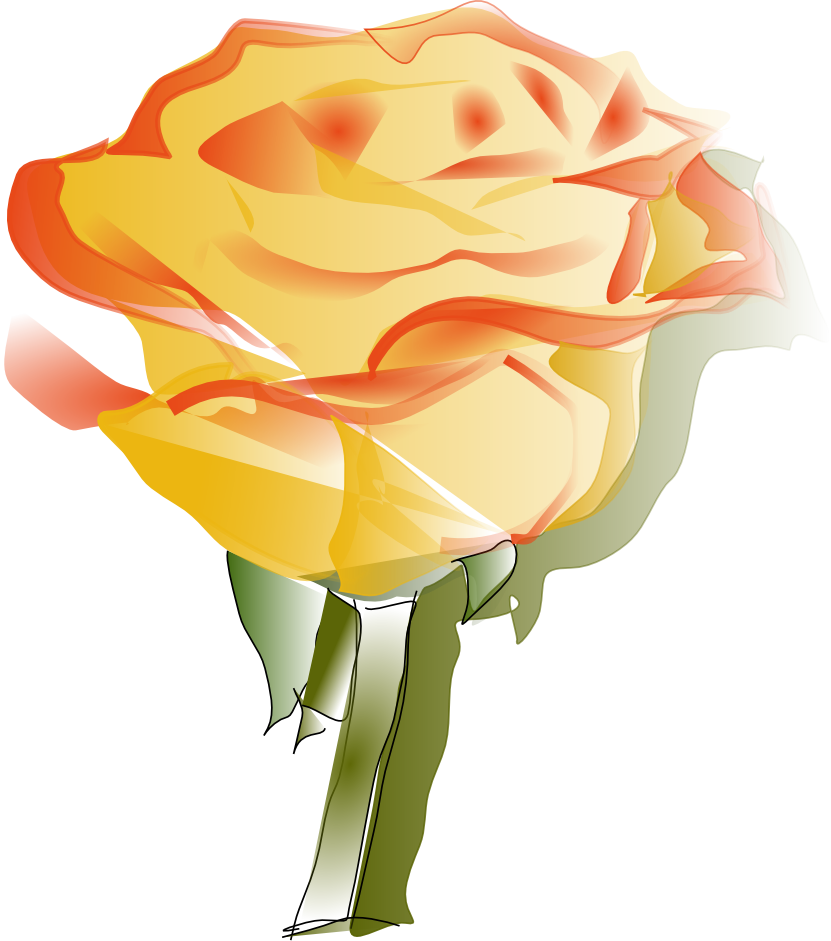 valentine yellow rose flower flora SVG