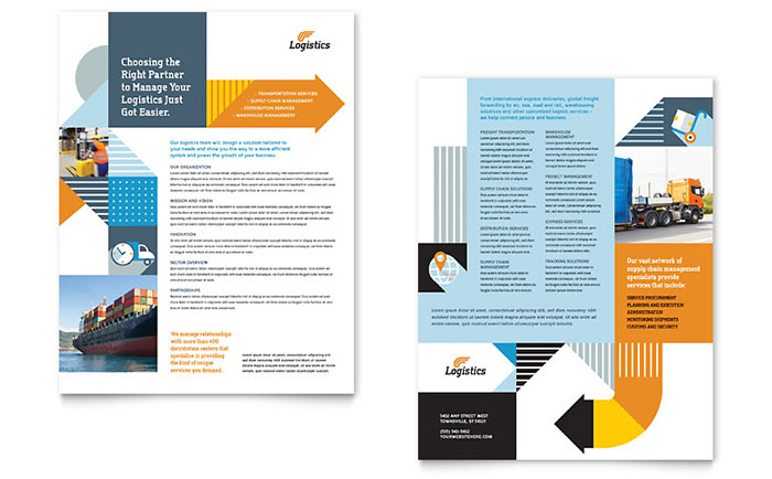 Logistics & Warehousing Brochure Template Design
