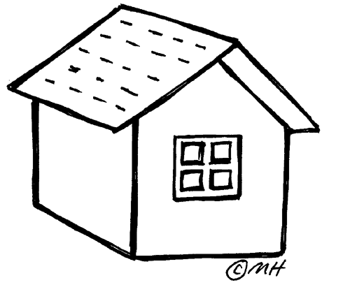 Small house clipart black and white - ClipartFox