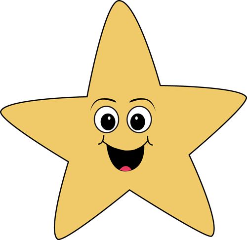 Star with face clipart
