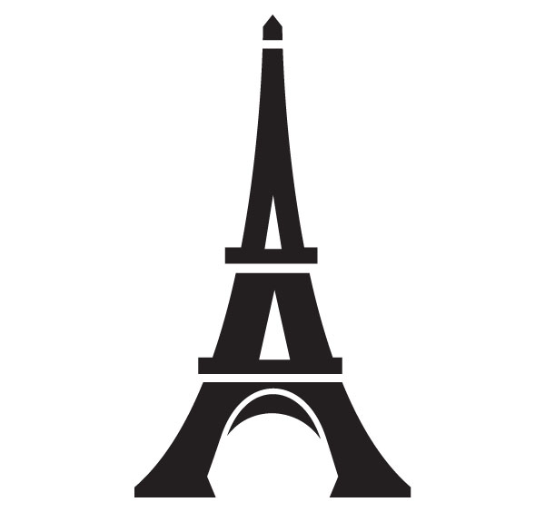 Eiffel Tower Landmark Clip Art For Custom Engraved Products