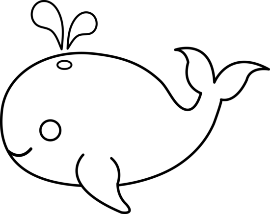 Ocean animal clipart outlines