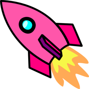 Cartoon image of rocket clipart image #12872
