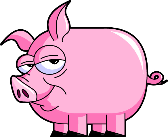 Funny pig clipart
