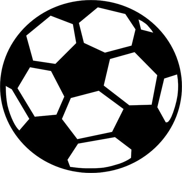 White soccer ball clipart