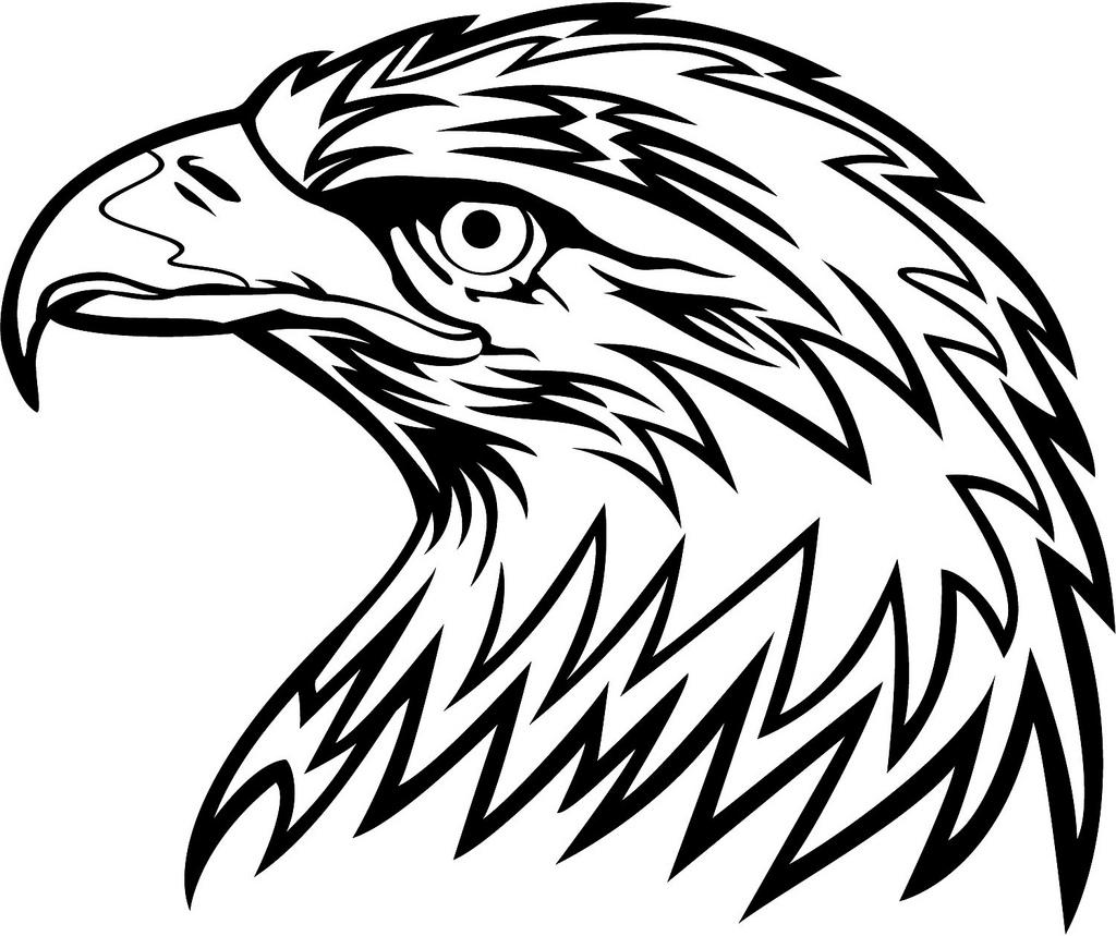 Animals For > Eagle Head Logo Design Black And White