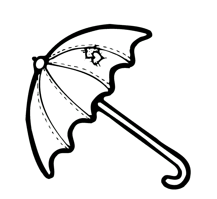 umbrella line draw Colouring Pages