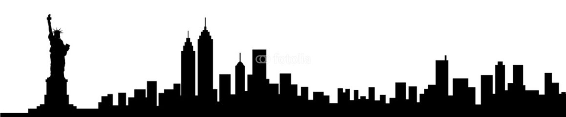 New York City Skyline Outline