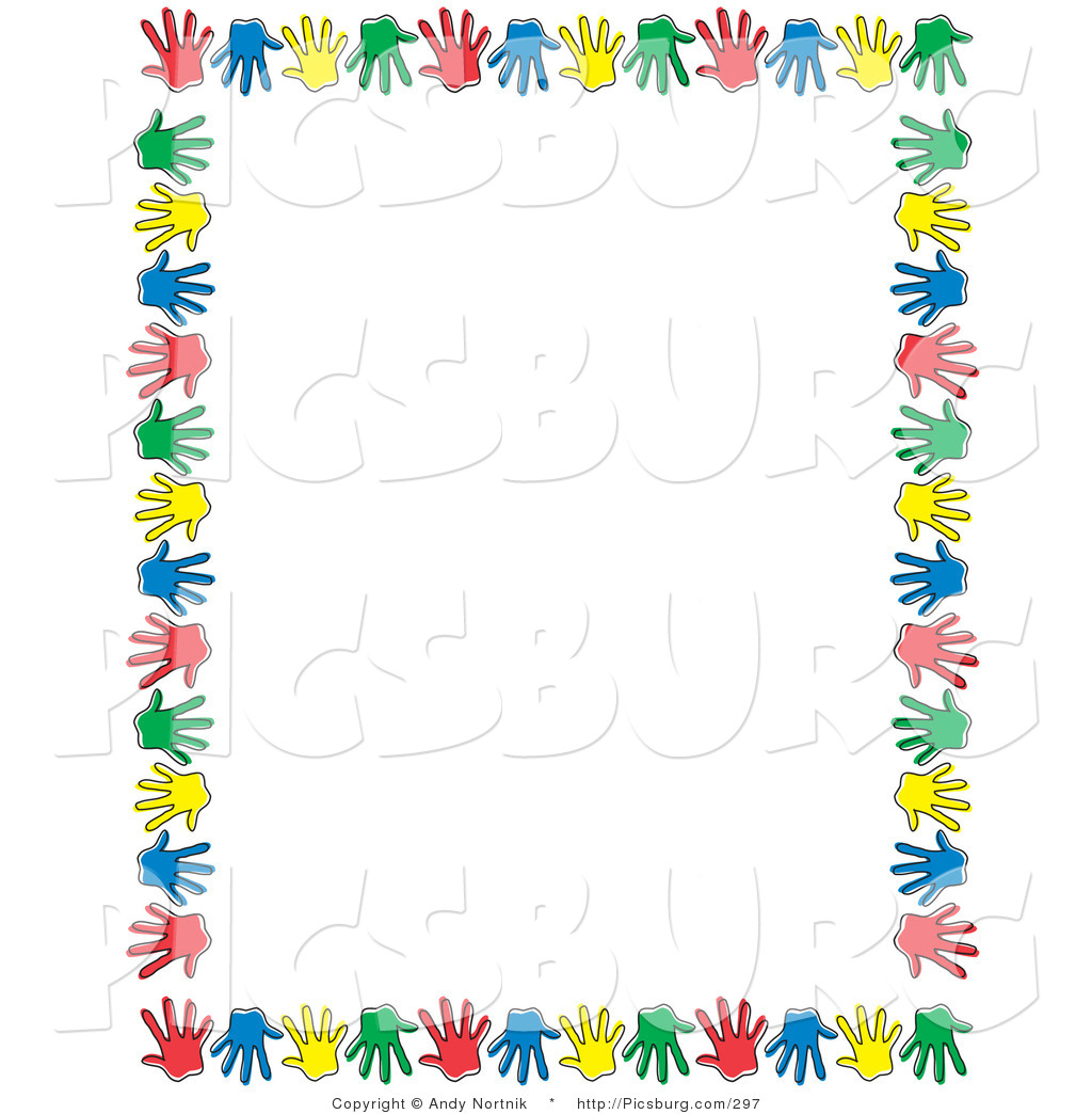 free clip art handprint border - photo #19