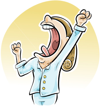 Person yawning clipart