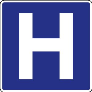 Amazon.com - Street & Traffic Sign Wall Decals - Hospital Sign ...