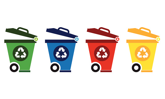 Recycling Bin Clip Art, Vector Images & Illustrations