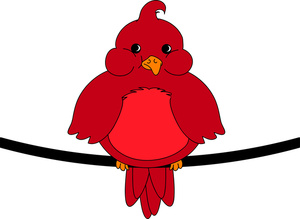 Bird Clipart Image - A Clip Art Illustration Of An Adorable Red ...