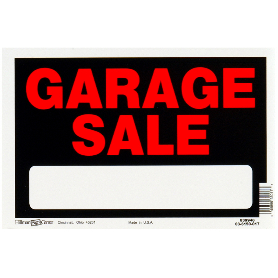 Shop The Hillman Group 8-in x 12-in Garage Sale Sign at Lowes.com