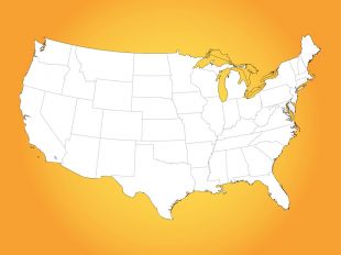 Vector map of the united states all | free vectors | UI Download