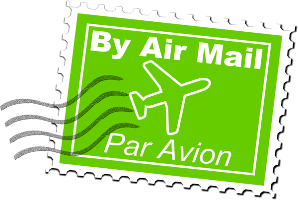 Air Mail Postage Stamp - vector Clip Art