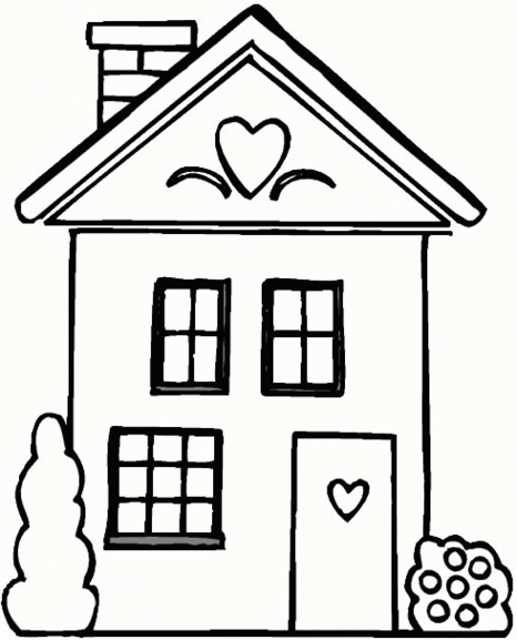 Cartoon House Outline Clipart - Free to use Clip Art Resource