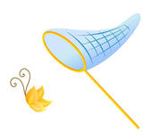 Butterfly and net clipart