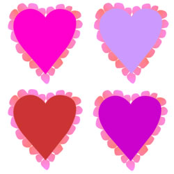 Heart Patch Clip Art - Valentine Graphics for Crafts and Scrapbooks