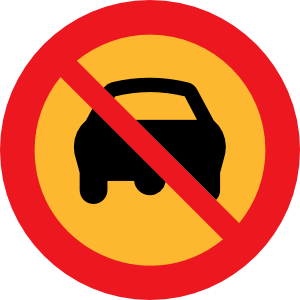 No Cars Sign clip art - vector clip art online, royalty free ...
