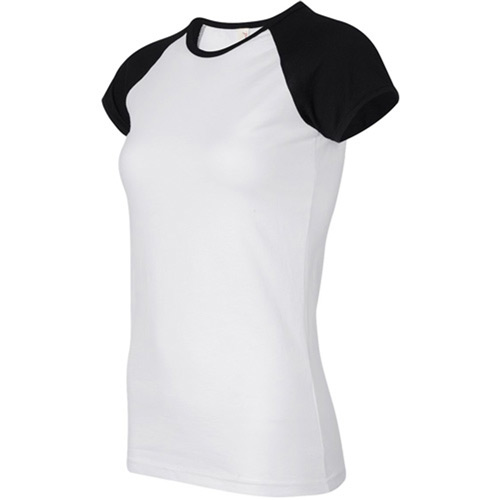 White Body Colored Anvil Semi-Sheer Baseball T-Shirt | Custom ...