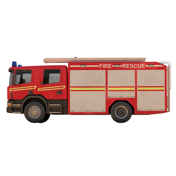 scania rescue truck 3d model