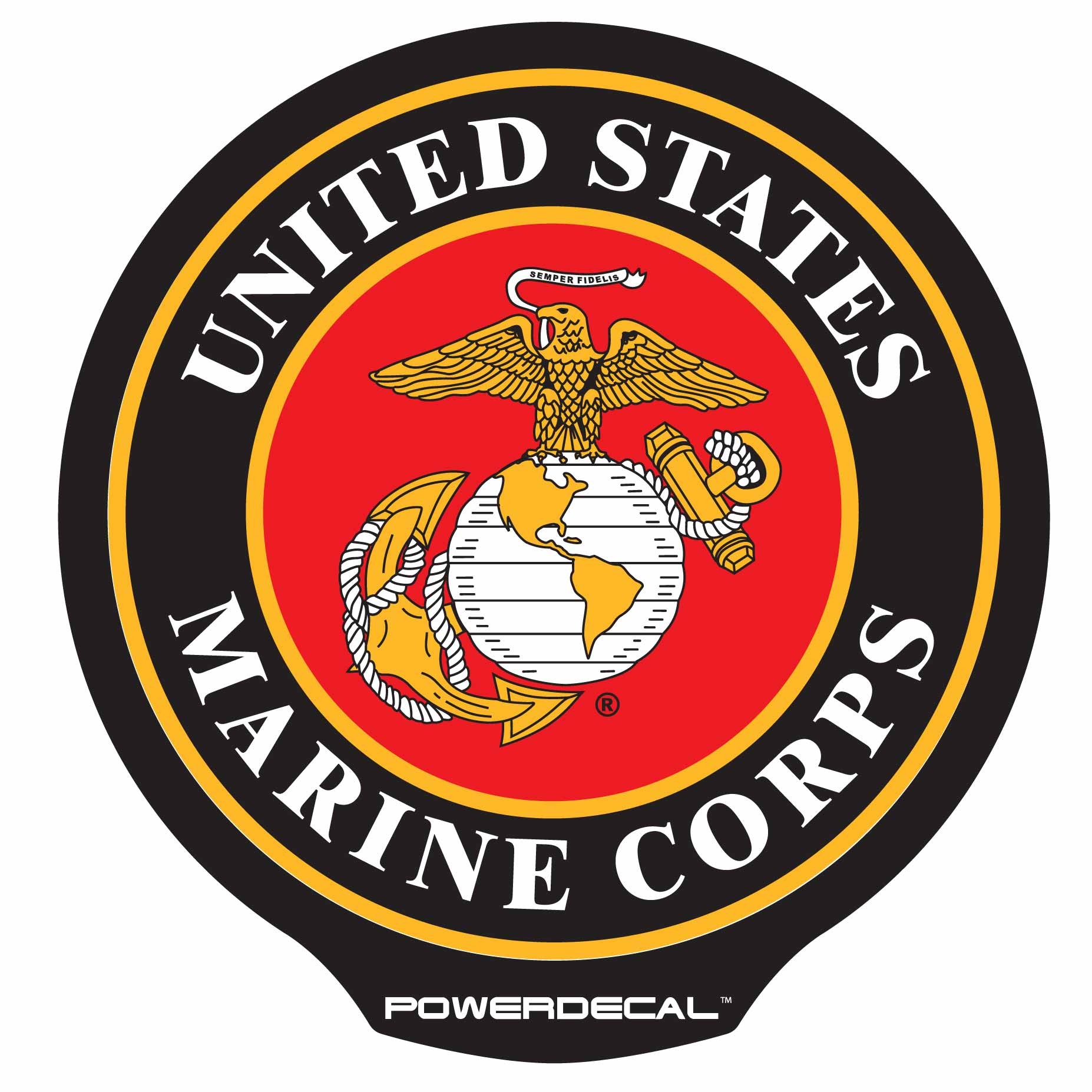 Power Decal Lighted Marines Logo