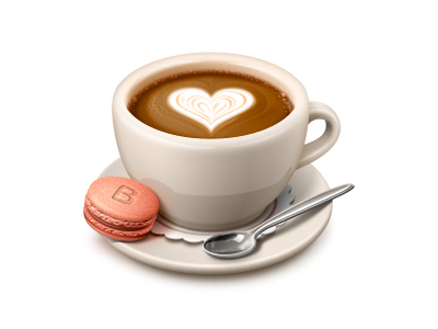 Valentine's Day Love Heart Coffee Cup ClipArt