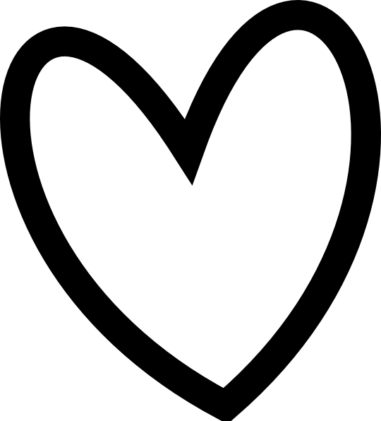 free clipart of hearts in black and white - photo #12