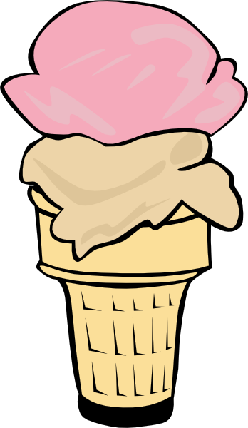 470 views Ice Cream Cone (2 Scoop) Clip Art - vector clip art ...