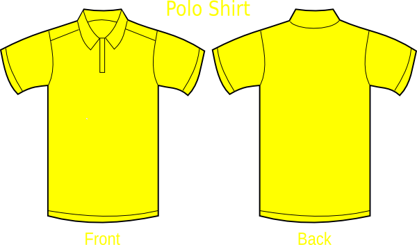 Polo Shirt Yellow clip art - vector clip art online, royalty free ...