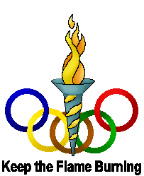 Sports clip art of rings and torches with sayings ...