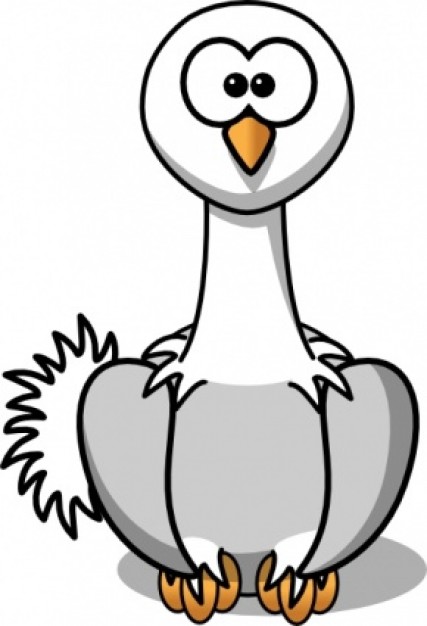 Studiofibonacci Cartoon Ostrich clip art | Download free Vector