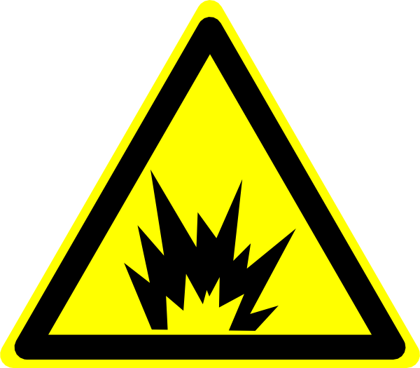 Hazard Warning Sign: Explosion Clip Art - vector clip ...