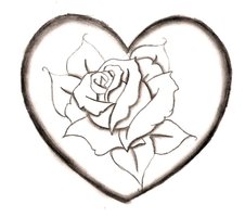 Drawings Of Hearts And Roses - ClipArt Best