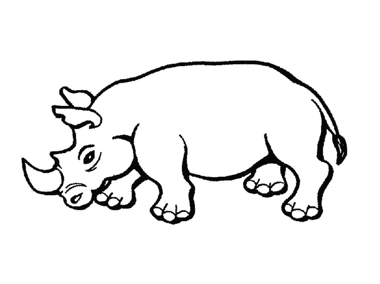 Outline Of Rhino - ClipArt Best