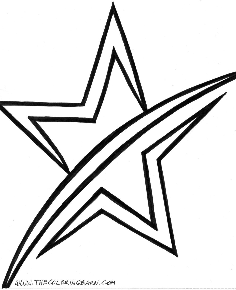 Shooting Star Coloring Page | Free Download Clip Art | Free Clip ...