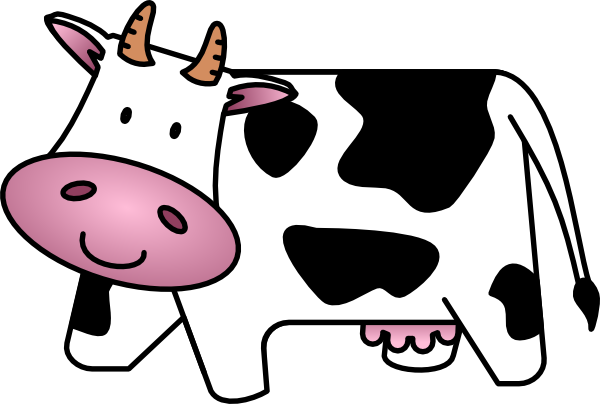 Black And White Cow Face Clipart