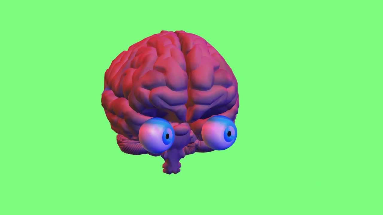 Brain with eyes animation poser 1080p s05r04 18fps green screen ...