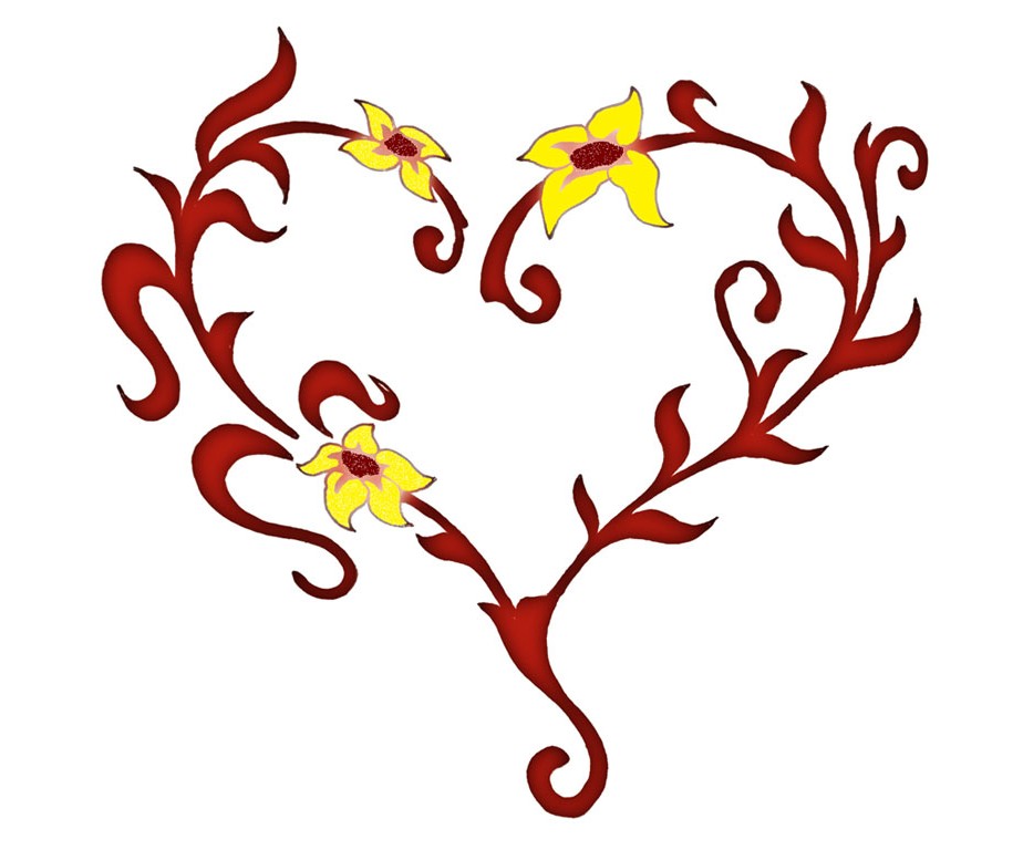free clipart hearts and flowers - photo #22