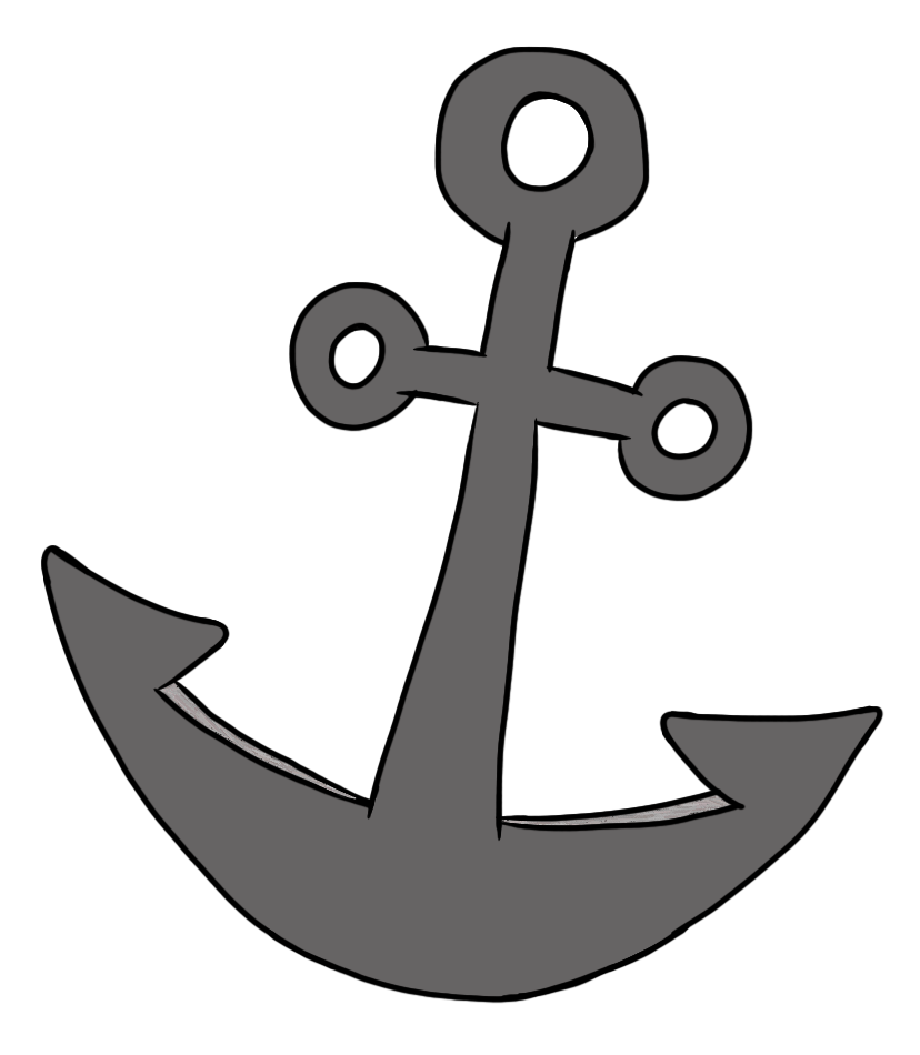 Black Anchor Clipart