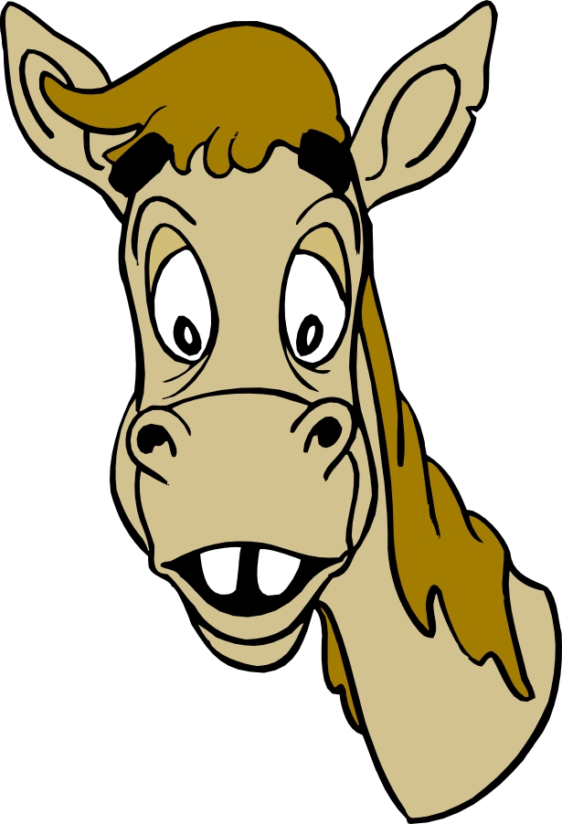 Cartoon horse head clipart