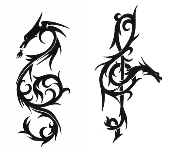 Musicals, Treble clef and Water dragon